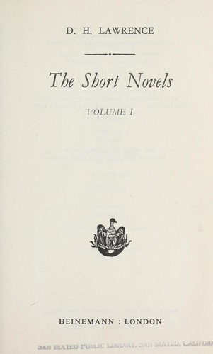 David Herbert Lawrence: The short novels (1956, Heinemann)