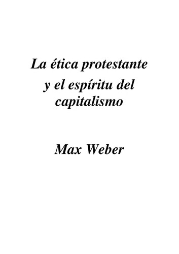 Max Weber: Etica Protestante y El Espiritu del Capitalismo (Paperback, Istmo)