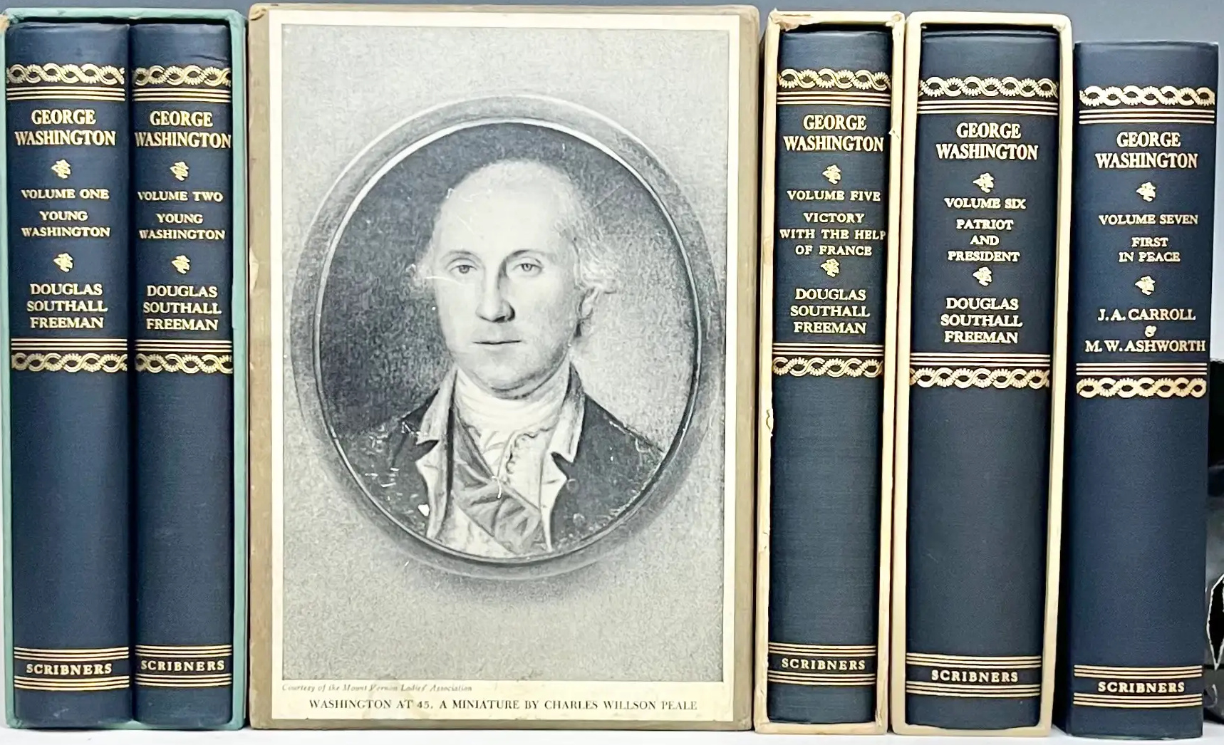 M. W. Ashworth, J. A. Carroll, Douglas S. Freeman: George Washington, Volumes I-VII (Hardcover, Charles Scribner's Sons)