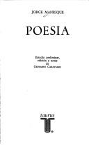 Manrique, Jorge: Poesía (Spanish language, 1984, Taurus)