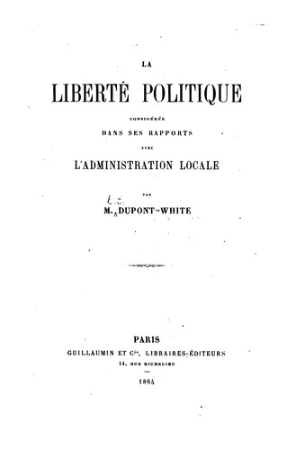 John Stuart Mill, (: La liberté (1864, Guillaumin)