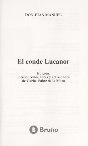 Don Juan Manuel: El Conde Lucanor (Paperback, Spanish language, Lectorum Pubns Inc (J))