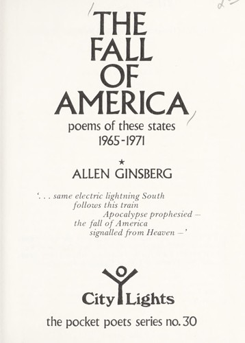 Allen Ginsberg: The Fall of America (1972, City Lights Books)