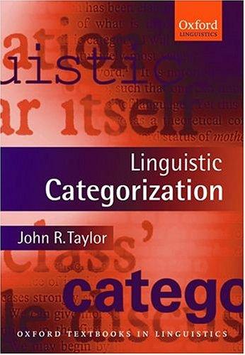 Taylor, John R.: Linguistic categorization (1995, Clarendon Press, Oxford University Press)