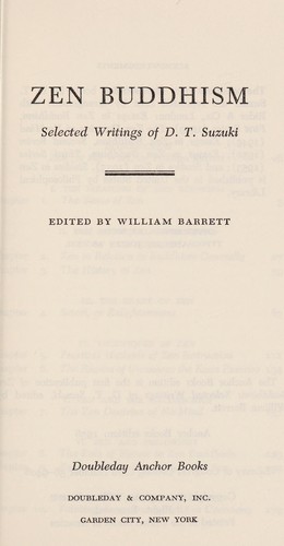 Daisetsu Teitaro Suzuki: Zen Buddhism (1956, Doubleday)