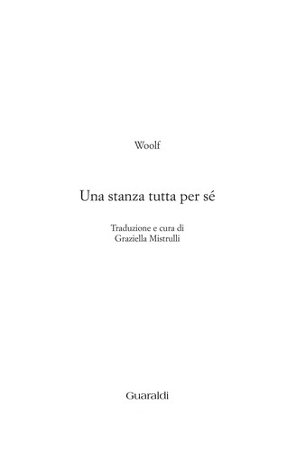 Virginia Woolfpaiw: Una stanza tutta per sé (Italian language, 1995, Guaraldi)